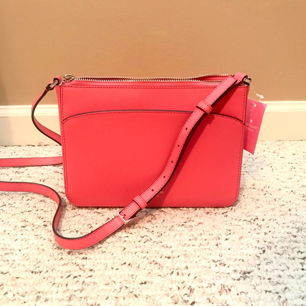 Kate Spade Hot Pink Medium Zip Crossbody - Picture 4 of 4